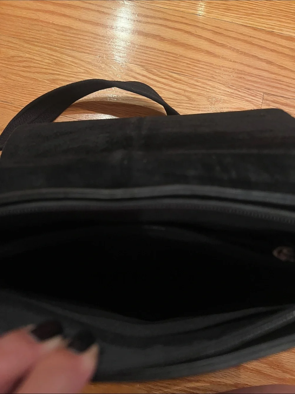 Emporio Armani Black Leather Crossbody Bag